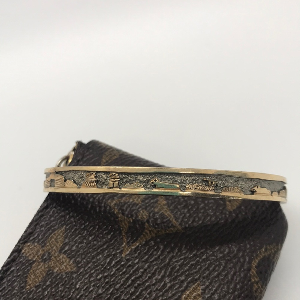 Vintage .925 Sterling Story Cuff Bracelet Animals - Picture 4 of 8
